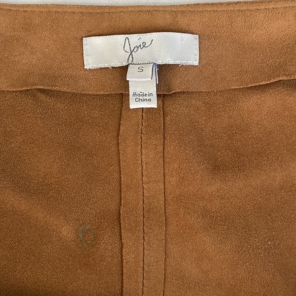 Joie Coupe Tan Goat Suede Mini Skirt Size S - Picture 13 of 13